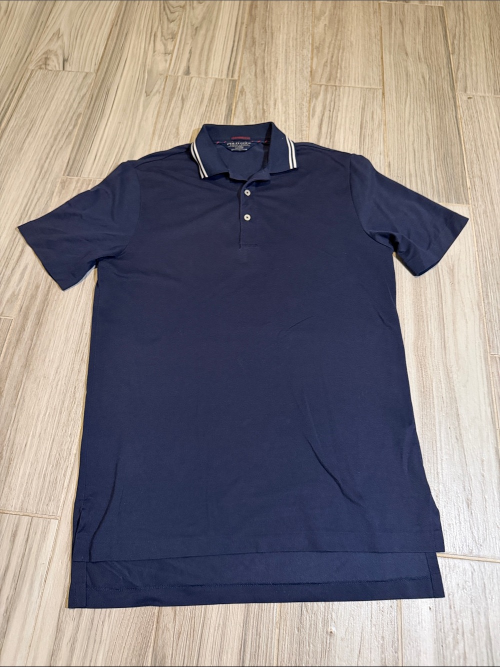 Ralph Lauren Navy Polo with White-Trim Collar